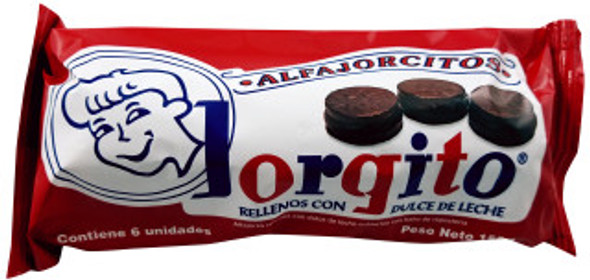 Jorgito Alfajorcitos Small Alfajor with Dulce de Leche, 6 units