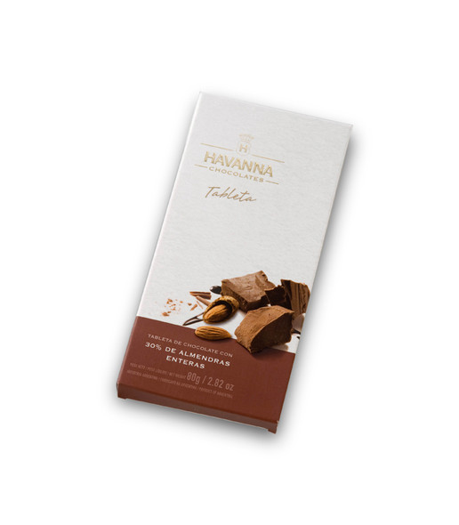 Havanna Chocolates Tableta Bar Whit almonds x 80g