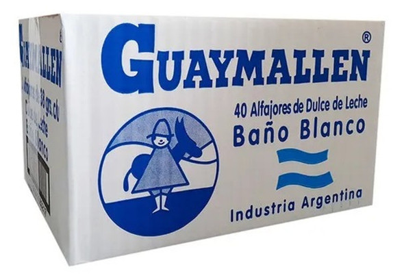 Guaymallen Alfajor White Chocolate with Dulce de Leche Complete Wholesale Box, 38 g / 1.3 oz ea (40 count)