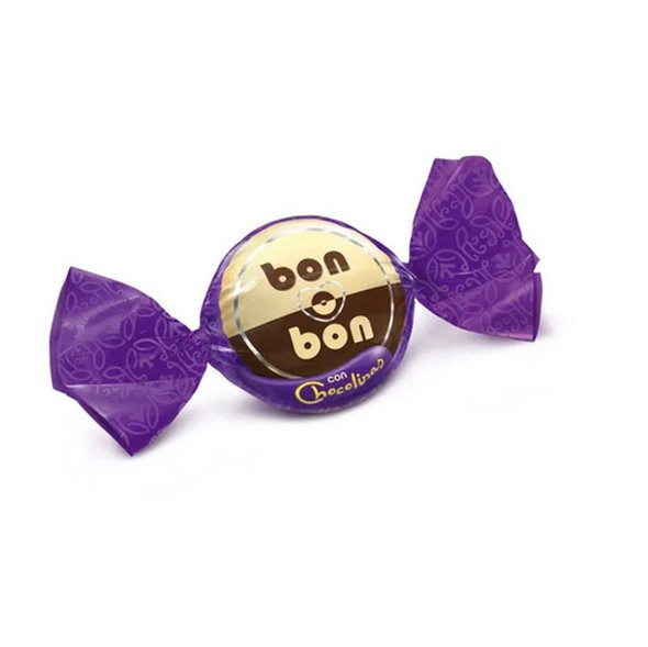 Bon o Bon Traditional Chocolate Bite Filled With Chocolinas Cookies Box of 18 Bites, 270 g  (complete box)