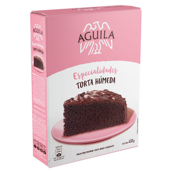 Águila Torta Húmeda Bizcochuelo Chocolate Powder Ready To Make Sponge Cake, 450 g / 15.87 oz