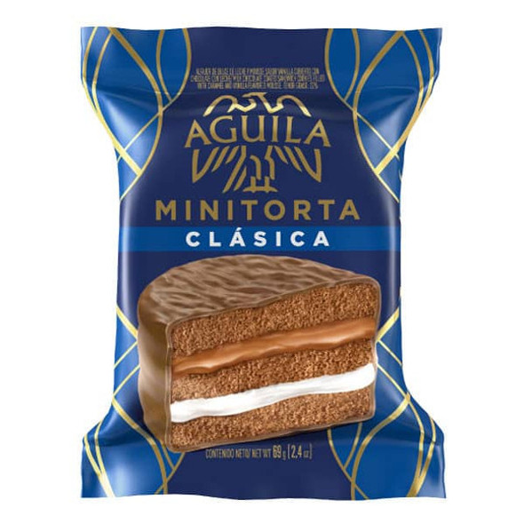 Águila Alfajor Classic Minicake with Dulce de Leche and Cream, 69 g / 2.4 oz (pack of 6)