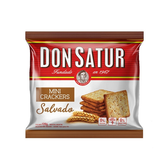 Don Satur Mini Crackers Salvado Bran Crackers, 120 g / 4.2 oz (pack of 3)