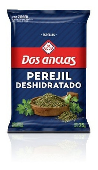 Dos Anclas Perejil Deshidratado Dehydrated Parsley Spice, 25 g / 0.9 oz pouch (pack of 3)