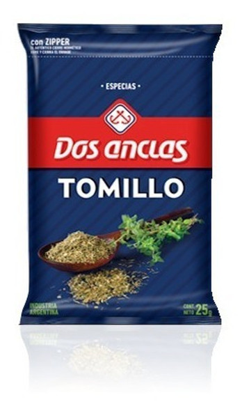 Dos Anclas Tomillo Thyme Spice, 25 g / 0.9 oz pouch (pack of 3)