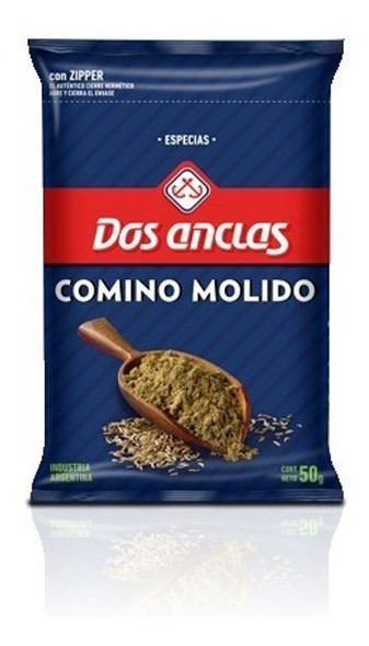 Dos Anclas Comino Molido Ground Cumin Spice, 50 g / 0.9 oz pouch (pack of 3)