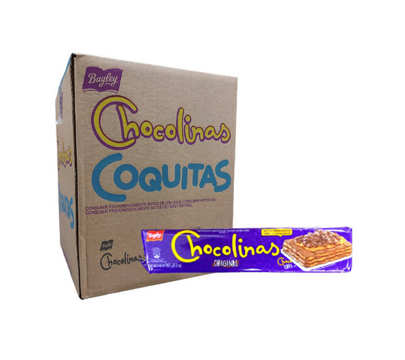 Chocolinas Traditional Chocolate Cookies, Perfect for Cakes with Dulce de Leche Chocotorta Wholesale Bulk Box, 262 g / 9.2 oz ea (25 count per box)