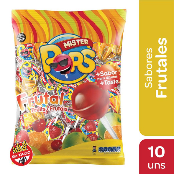 Chupetin MR. POPS Frutal Bol 50 Uni