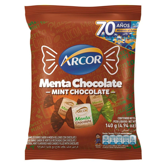 Caramelos Duros Menta C/ Arcor Paq 140 Grm