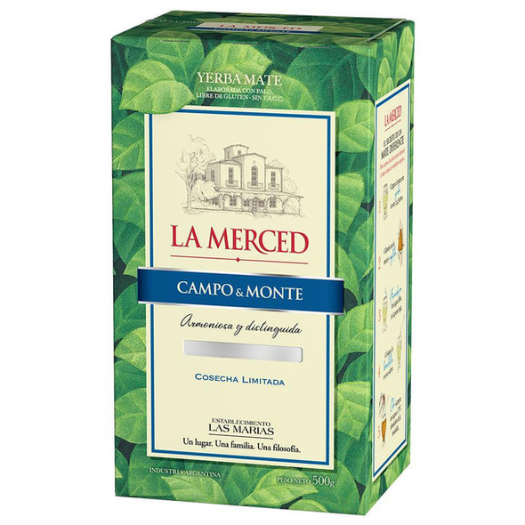 La Merced Yerba Mate Campo & Monte Classic Wholesale Bulk Box, 500 g / 1.1 lb (box of 6)