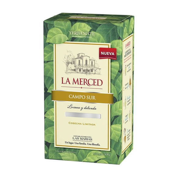 La Merced Yerba Mate Campo Sur Classic Wholesale Bulk Box, 500 g / 1.1 lb (box of 6)