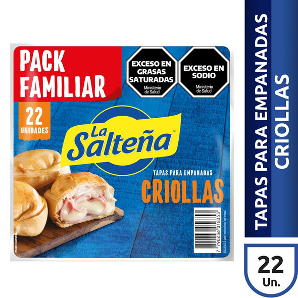 La Salteña Tapa De Empanadas Criollas Classic Empanadas Dough Disc - Puff Pastry, 24 packs x 12 (288 discs)