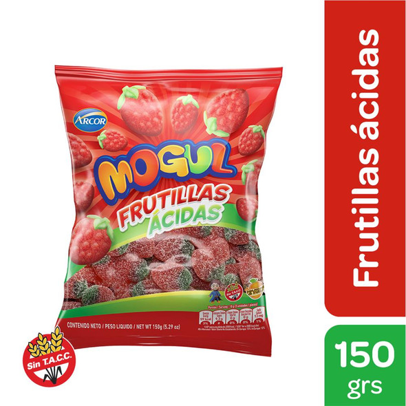 Pastillas De Goma Frutillas Ácid Mogul  1 pack x 150 Grm