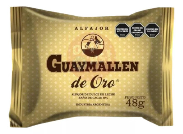 LIMITED EDITION Guaymallen Alfajor Chocolate with Dulce de Leche GOLD Complete Wholesale Box pack of 6