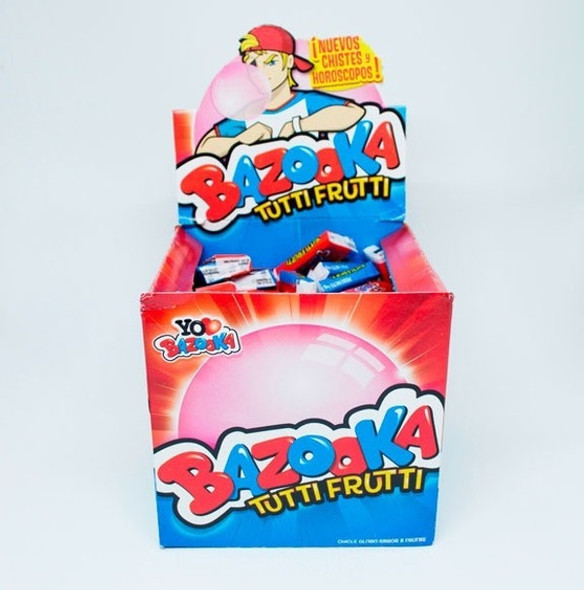 Bazooka Chicle Globo Tutti-Frutti Bubblegum, 4 g / 0.14 oz (box of 120)