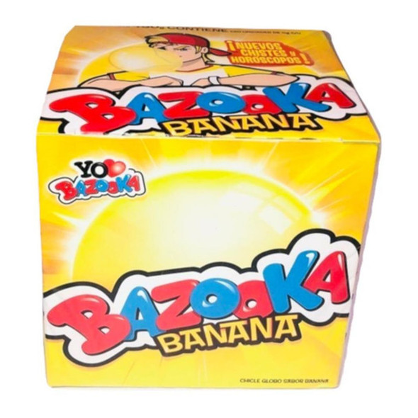 Bazooka Chicle Globo Banana Bubblegum, 4 g / 0.14 oz (box of 120)