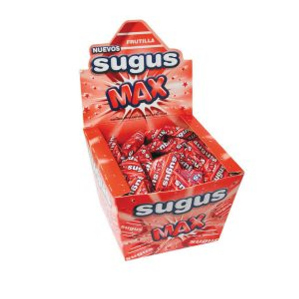 Sugus Max Frutilla Soft Candy Blocks Strawberry Flavored Gluten Free, 525 g / 1.15 lb Box