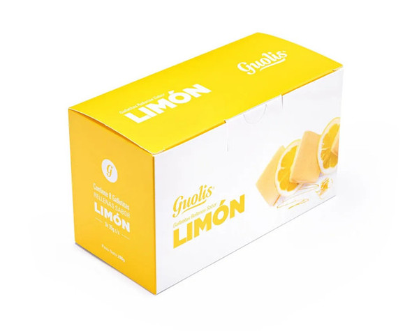 Guolis Galletitas Rellenas de Limón Cookies Stuffed with Lemon, 280 g / 9.87 oz (box of 8)