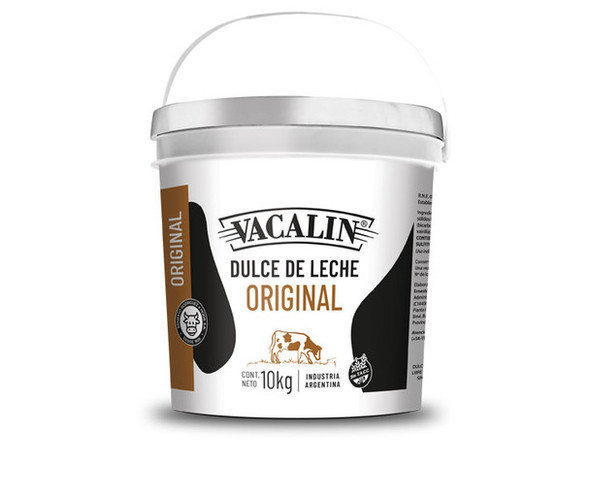 Vacalin Dulce de Leche Classic Creamy Milk Confiture, 10 kg / 22 lb plastic bin