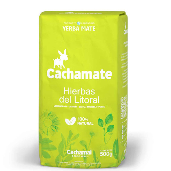 Cachamai Cachamate Yerba Mate Litoral Herbs w/ Lemon Grass, 500 g / 1.1 lb