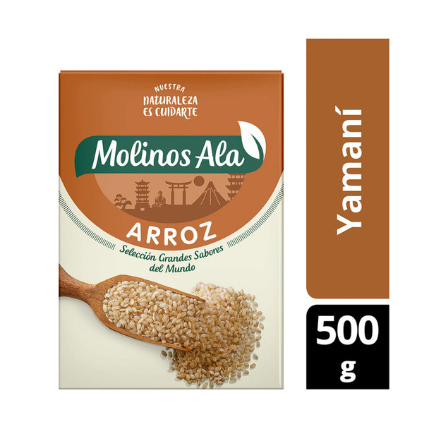 Molinos Ala Short Grain Yamaní Whole Grain Rice Gluten-Free Arroz Yamaní, 500 g / 17.63 oz