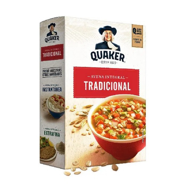 Quaker Avena Integral Arrollada Traditional Whole Oats Ideal for Soup, 470 g / 16.57 oz