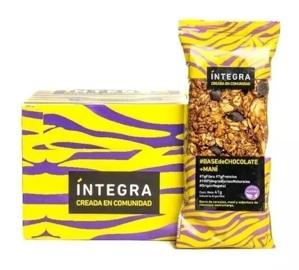 Integra Barritas sin TACC Nutritive Bars Chocolate and Peanut (box of 10 bars)