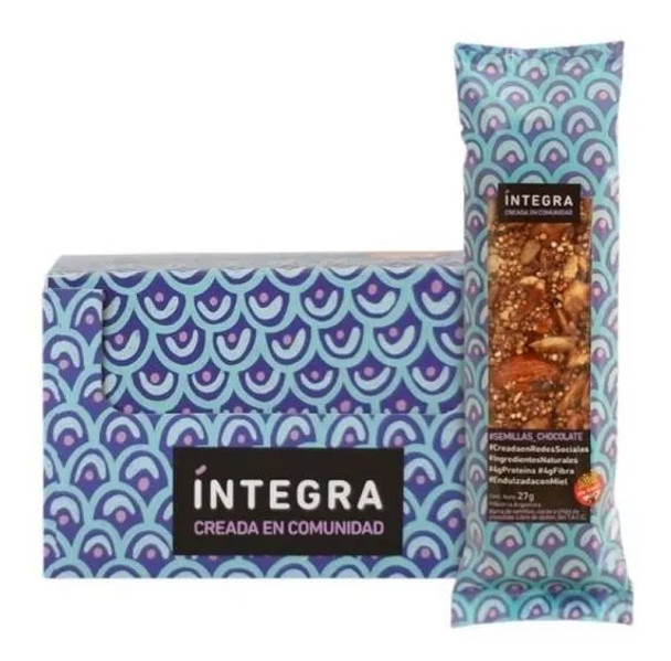 Integra Barritas sin TACC Nutritive Bars Seeds and Chocolate (box of 10 bars)