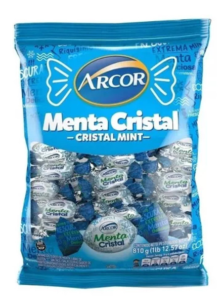 Caramelos menta Cristal Arcor grande 810 Gr