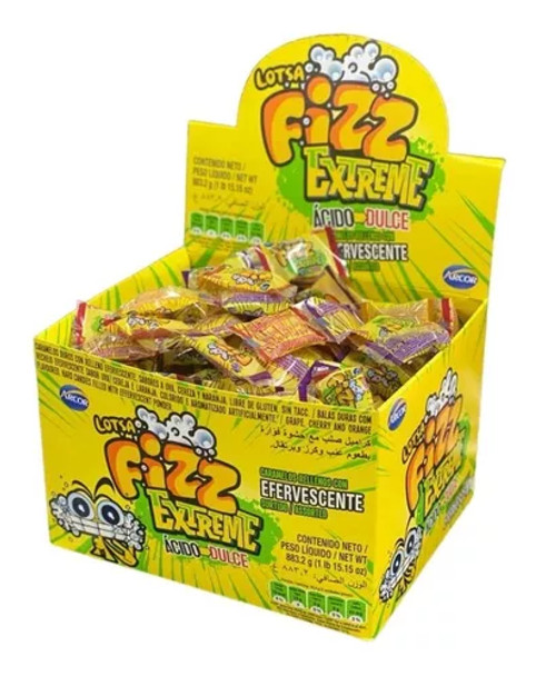 Caja de caramelos Fizz Extreme de 48 tiras
