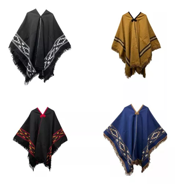 Poncho Incaico Adulto Guarda Pampa Unisex varios Colores