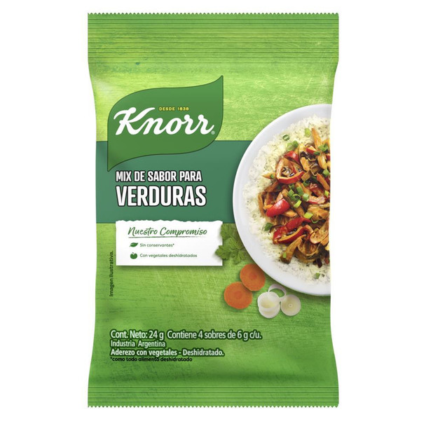Caldo Para Saborizar Mix Verduras Knorr 24g PACKX3