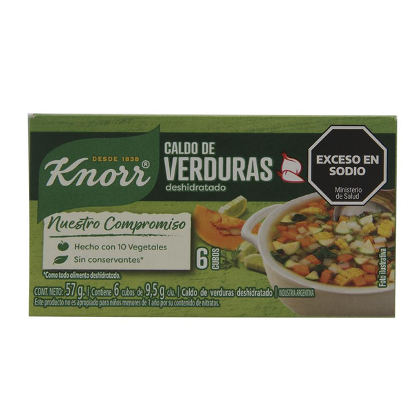 Caldo Deshidratado De Verduras Knorr 57g PACK X 3
