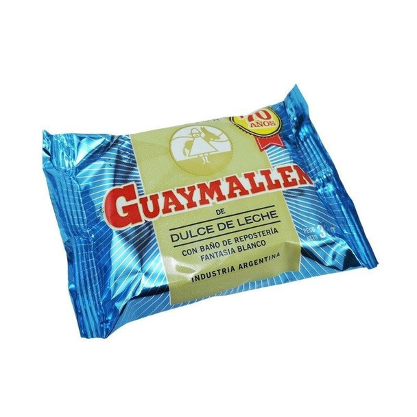Guaymallen Alfajor White Chocolate with Dulce de Leche, 38 g pack of 12)