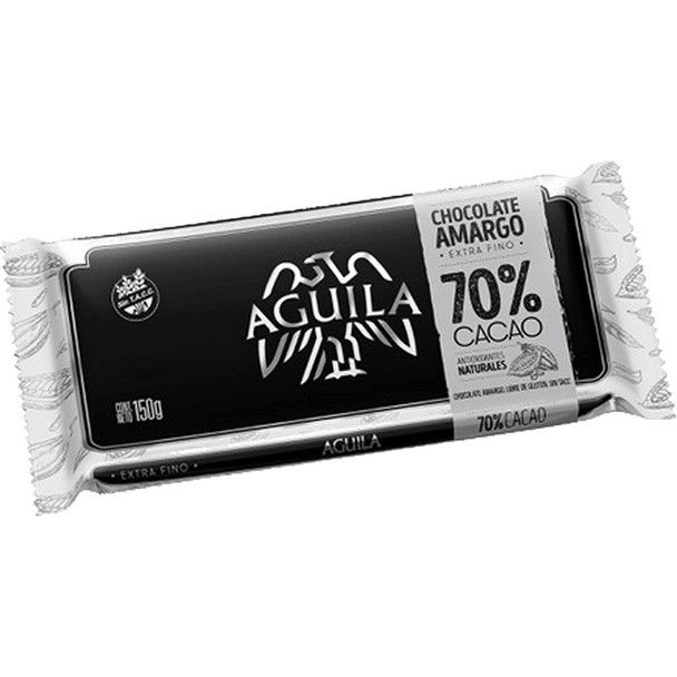 Águila Bitter Dark Chocolate 70% Cacao Bar Perfect with Hot Milk Submarino/Remo, 150 g / 5.3 oz bar