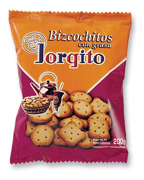 Jorgito Bizcochitos de Grasa Classic Flour Biscuits, 200 g / 7.1 oz bag (pack of 3)