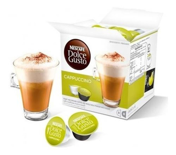 Nescafé Dolce Gusto Cappuccino Café Tostado Molido En Cápsulas Coffee Capsules, 6 g / 0.2 oz each (box of 16)