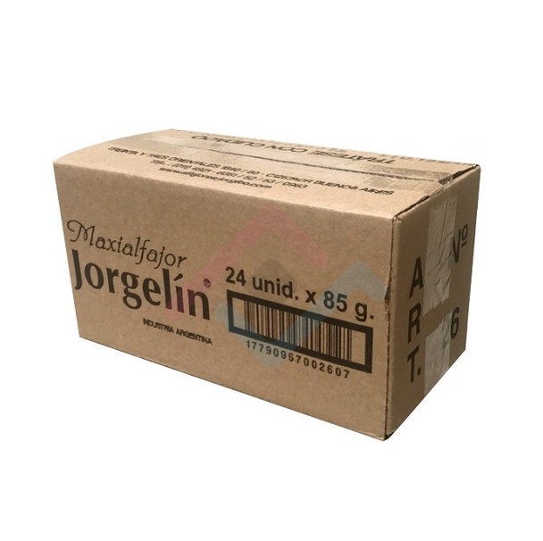 Jorgelín Alfajor Sugar Coated Triple Cookie with Dulce de Leche Wholesale Bulk Box, 85 g / 3 oz (24 count per box)