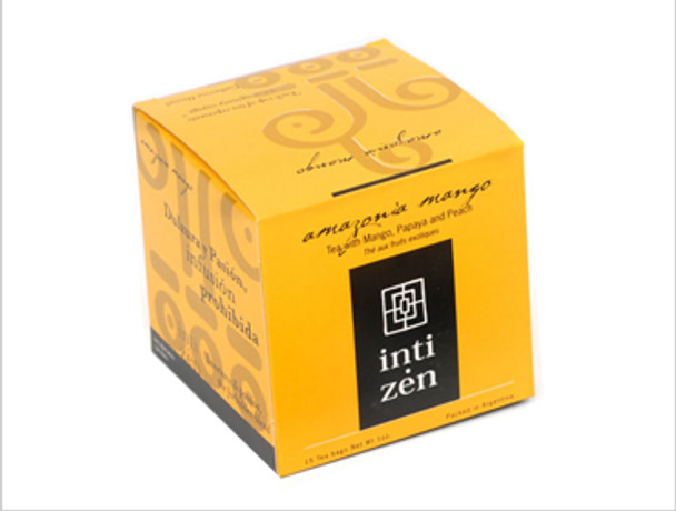 Inti Zen Amazonia Mango - Black Tea, Mango, Papaya & Peach (box of 15 tea bags)