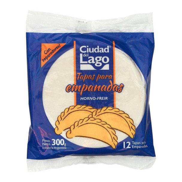 Tapa de empanada Horno Ciudad de Lago Classic Empanadas Dough Disc - Puff Pastry,  24 packs x 12 (288 discs)