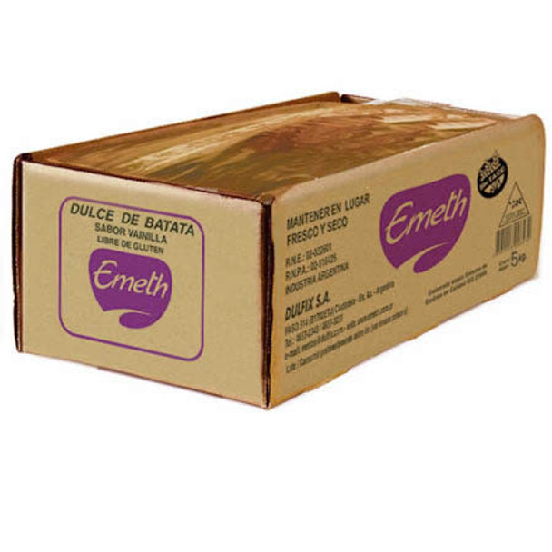 Emeth Dulce de Batata Sweet Potato Jelly with Subtle Vanilla, 5 kg / 11 lb sealed bar