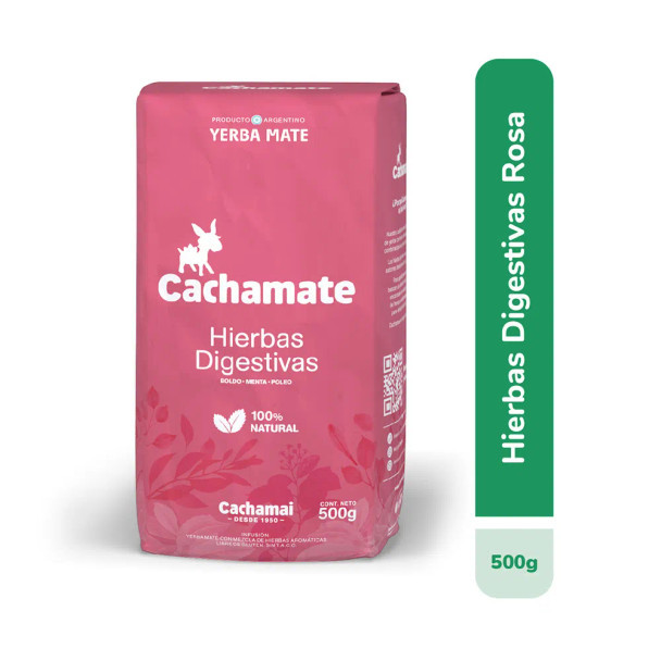 Cachamai Cachamate Yerba Mate Mixed Herbs Boldo, Mint & Pennyroyal, 500 g / 1.1 lb