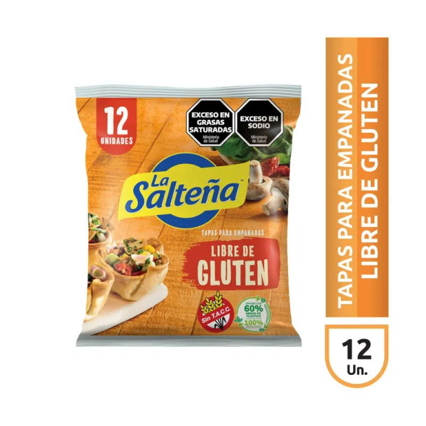 La Salteña Tapa De Empanadas SIN TACC - GLUTEN FREE 12 discs ea x 12 packs (144 discs)