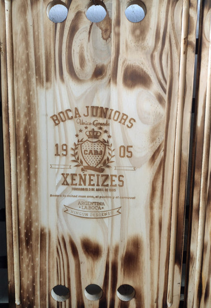 TABLA DE MADERA BOCA JUNIORS PERSONALIZADA