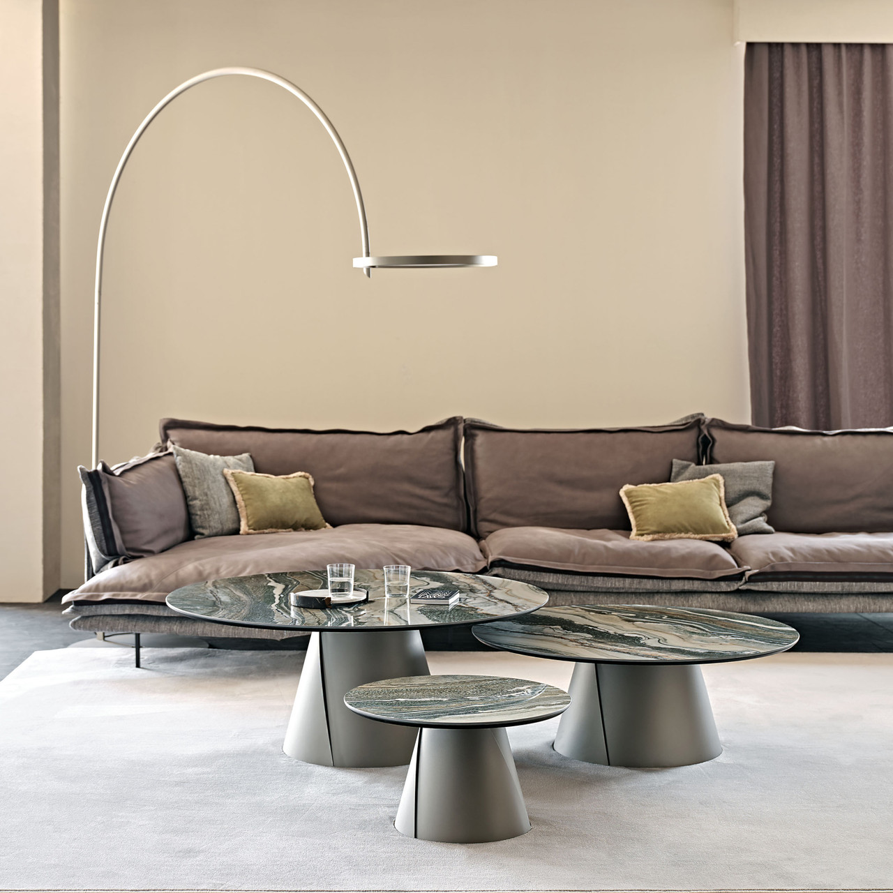 KAINDY HIGH (46.5" DIA x 19"H) || KANIDY LOW (23.25" DIA x 13.5"H) || KAINDY MED (39.5" DIA x 15"H)