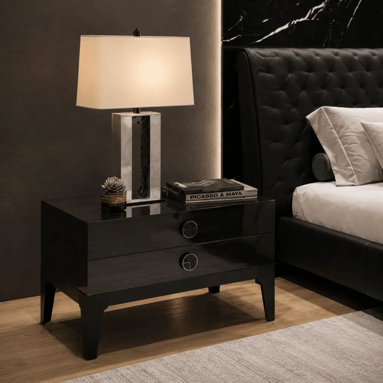 Solo 2 Drawer Nightstand