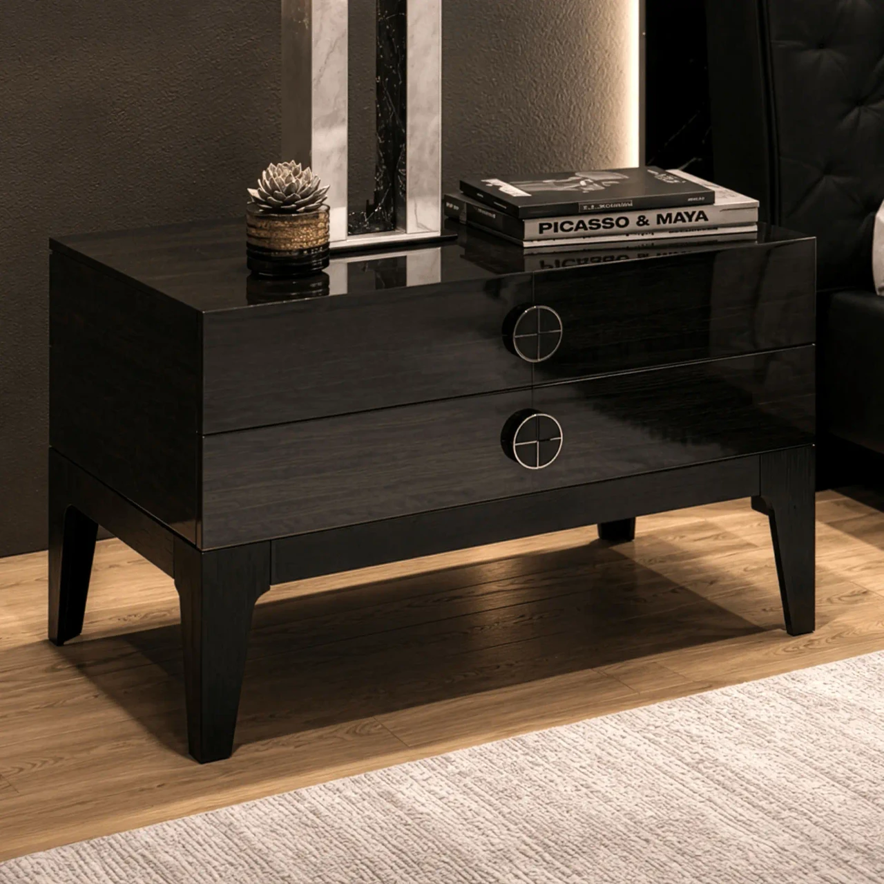 Solo 2 Drawer Nightstand