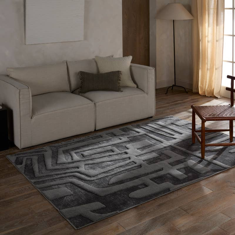 Petros Area Rug - Steel/Charcoal