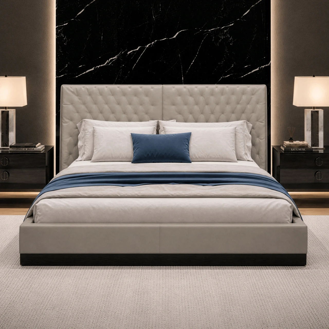 Solo King Bed - Grey
