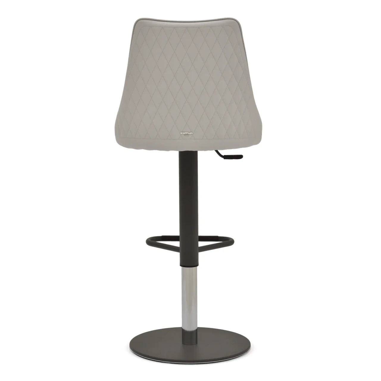 LIGHT GREY ECOPELLE - Clara Adjustable Bar Stool Back View